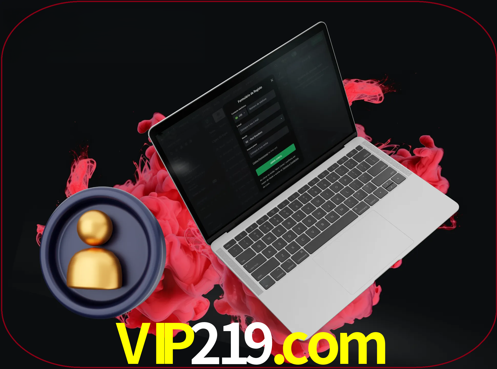 No cabeçalho do site vip219, clique no botão que o levará a um formulário especial onde terá de introduzir as suas informações actuais.