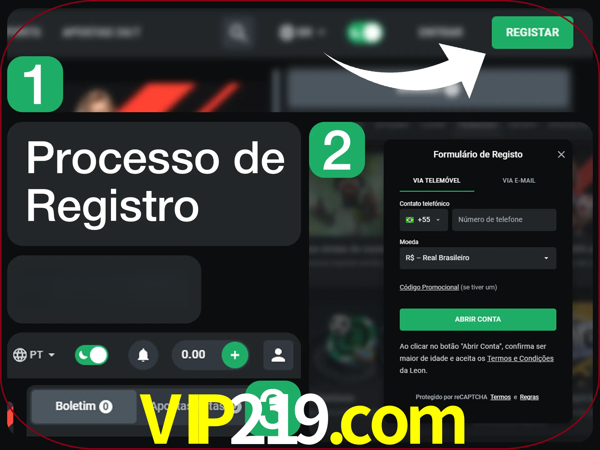 O processo de registro na LeonBet é simples.